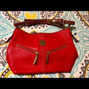 Dooney and Bourke Red leather hobo